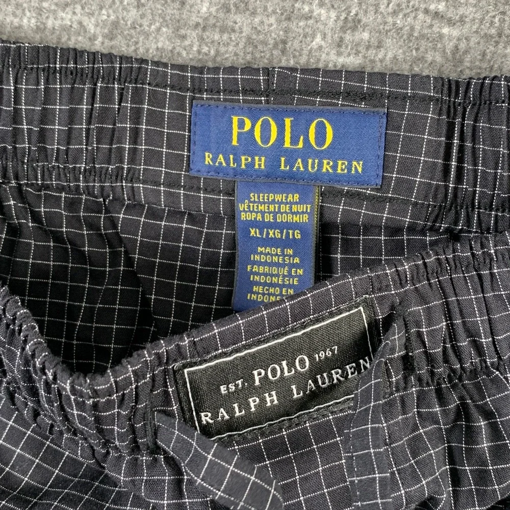 Polo Ralph Lauren Pajama Pants Men Extra Large Black Sleepwear NEW
